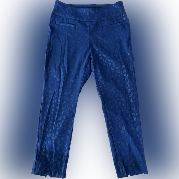 🔥🔥Crown & Ivy Pants Womens 10p Blue Ankle Stretch No Pockets - Picture 2 of 5